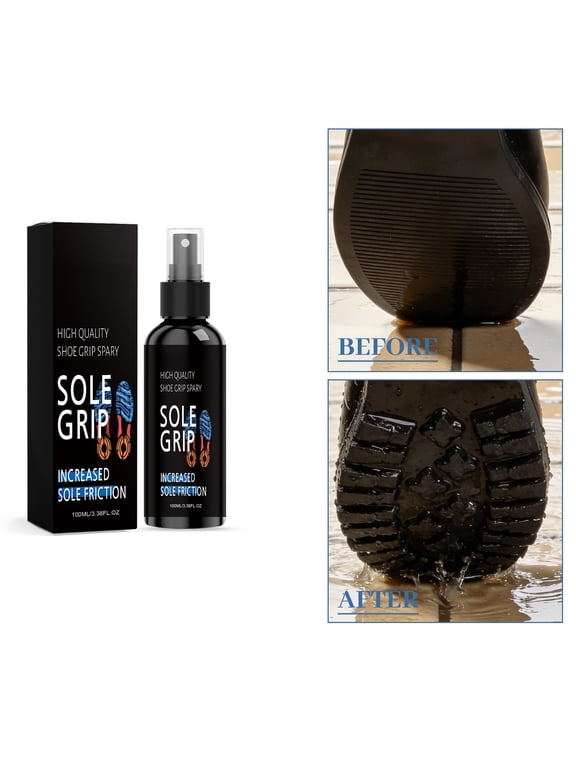 Shoe Sole Grip Spray, Anti Slip Sole Coating, Traction Enhancer, Footwear Protection Spray, Sole Surface Treatment For Boots Sneakers And Work Shoes