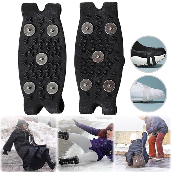 Shoe Spikes For Snow And Ice Universal Non Slip Hiking Spikes, Micro Shoe Spikes for Snow and Ice, Durable Snow Crampons for Winter Hiking Climbing Ice Fishing