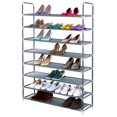 thumbnail image 1 of Shoe Storage, 8 Tiers Shoe Organizer, Non-woven Fabric Shoe Shelf Organizer, Heavy Duty Shoe Stand with Metal Tubes for Closet Dormitory Patio Cabinet Garage, 39" x 11" x 56", Gray, Q4241, 1 of 4