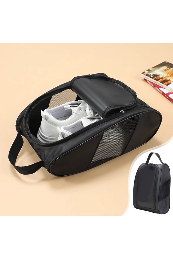 Shoe Storage Bag – Portable Shoe Organizer | Lightweight Handheld Design - Travel Protection - Cloth Material | Multicolor | 33x23x12cm | Fits Sports and Dress Shoes