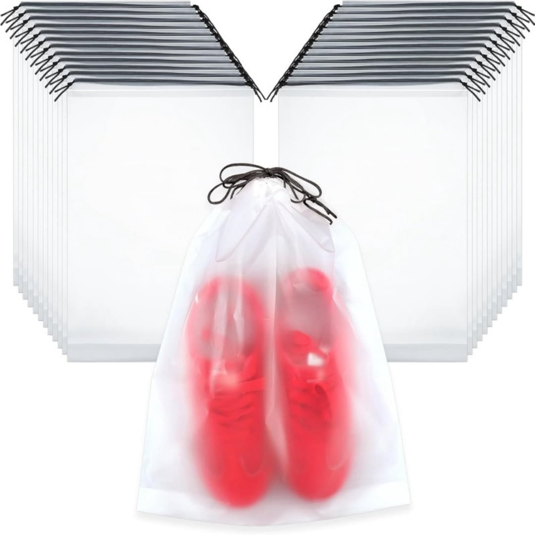 Shoe Storage Bags Frosted PE Drawstring Waterproof Dust-Proof for Travel