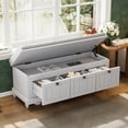 thumbnail image 1 of Shoe Storage Bench, Entryway Bench with 3 Drawers And Lift Top Storage, Upholstered Shoe Storage Bench For Entrance Hallway Bedroom Living Room, 1 of 9
