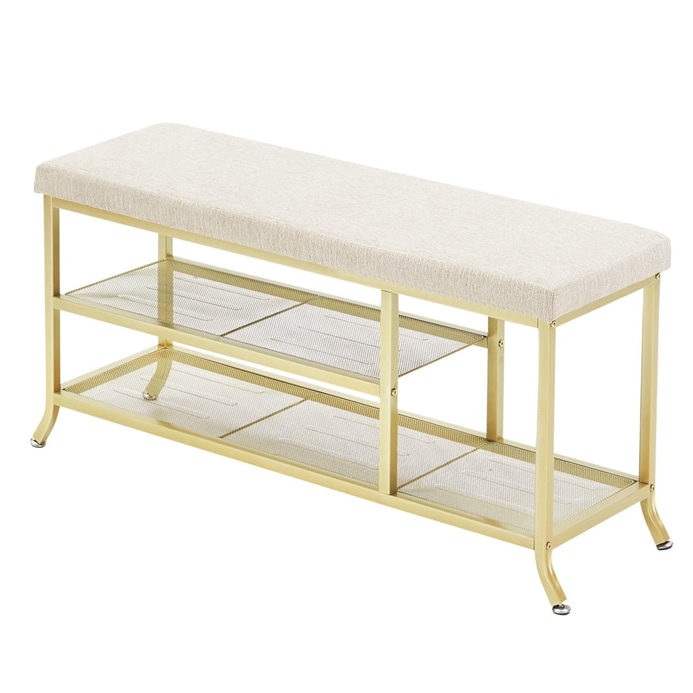 Shoe Storage Bench with Padded Seat, Shoe Rack Bench for Entryway, Shoe ...