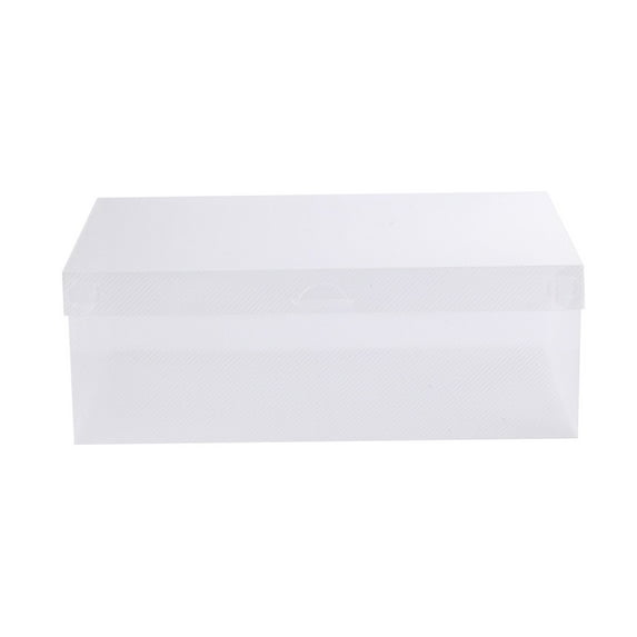 Shoe Storage Box Clear Plastic Stackable Shoe Organizer for Closet, Space Saving Foldable Shoe Rack Sneaker Container Bin Holder 11x7x4in