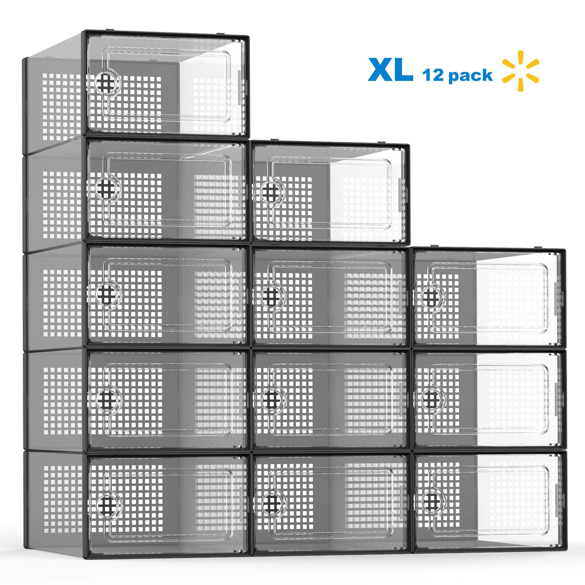 IRIS USA, Easy Access Women's Shoe Storage Box, Clear