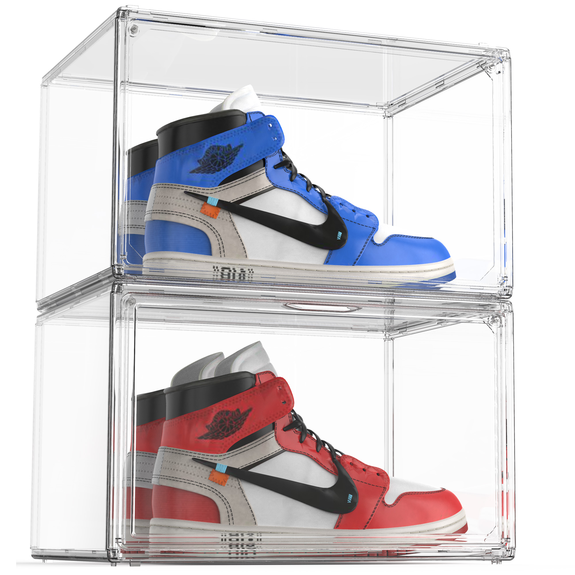 Shoe Storage Box,XLarge Acrylic Clear Sneaker Storage Box,Stackable