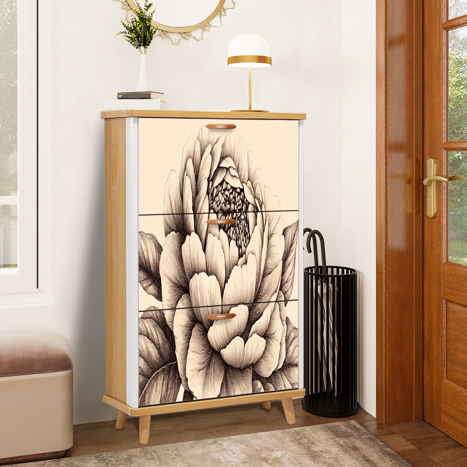 Textured Entryway Storage And Display photo
