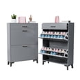 thumbnail image 1 of Shoe Storage Cabinet for Entryway, Free Standing Shoe Rack Organizer with 2 Flip Drawers, Hidden Shoe Rack Storage Organizer for Doorway Hallway Closet, 1 of 5
