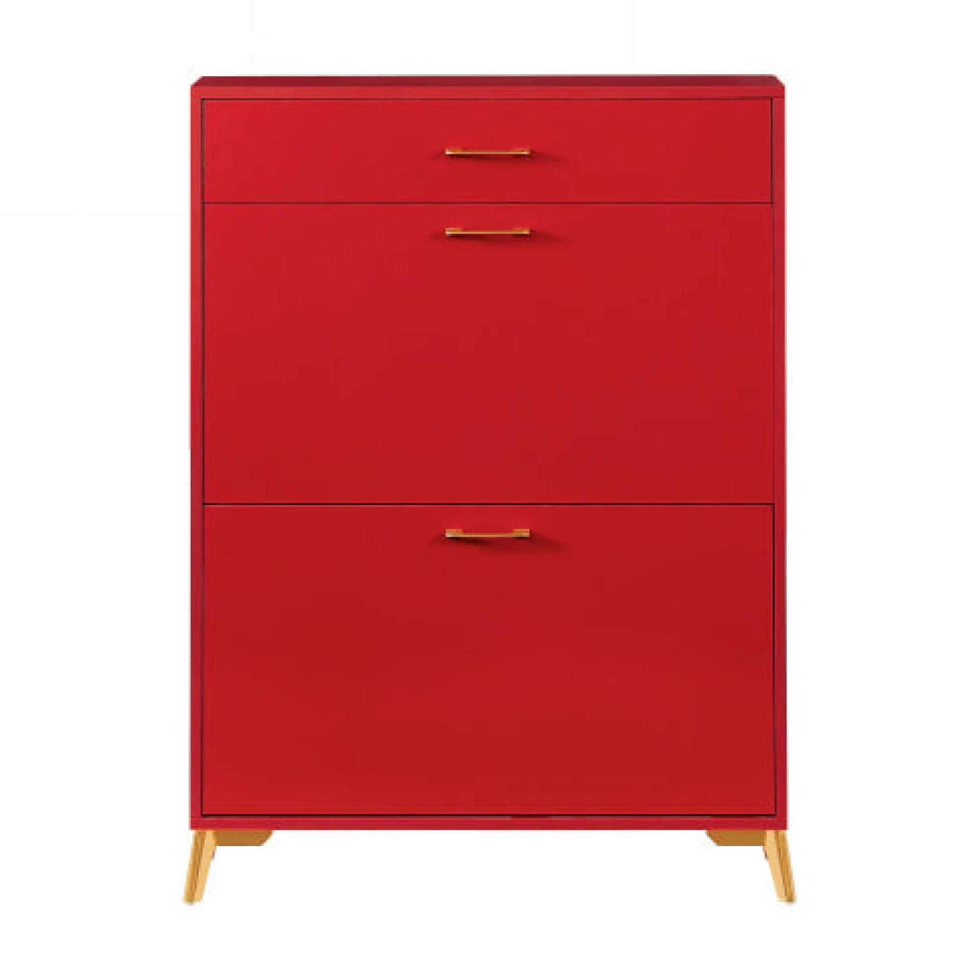 Shoe Storage Cabinet for Entryway, Free Standing Shoe Rack Organizer with 2 Flip Drawers, Hidden Shoe Rack Storage Organizer for Doorway Hallway Closet