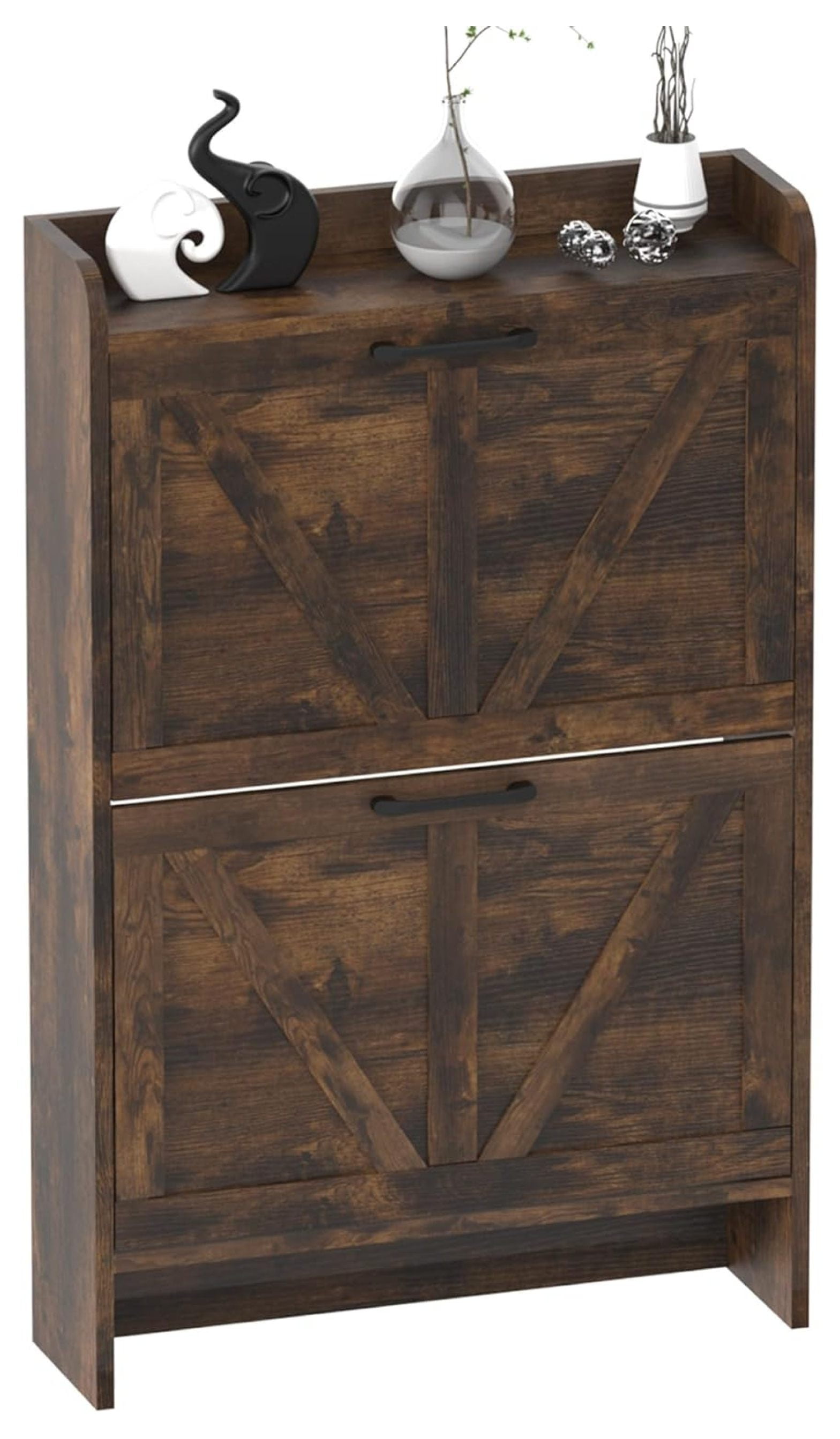 Shoe Storage Cabinet for Entryway, Hidden Shoe Rack Cabinet with 2 ...