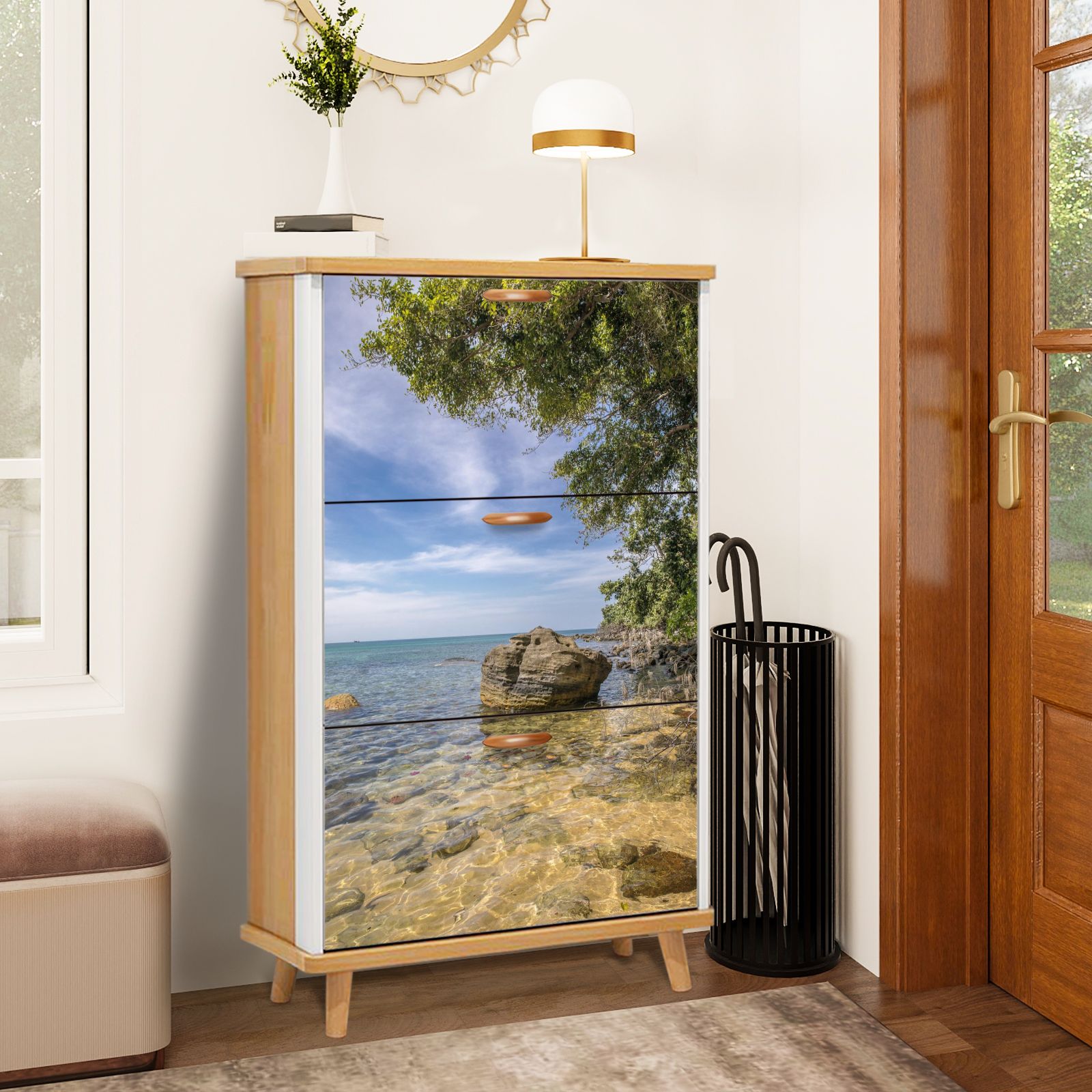 Koh Rack Shoe Storage Cabinet with 3 Flip Drawers for koh rong samloem Shoe Rack ...