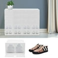thumbnail image 1 of Shoe Storage Plastic Box 20 x Transparent Shoe Box Shoe Storage Box Set for Small Equipment, Magazines, Books, Shoes, 1 of 25