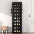 thumbnail image 1 of 10 Tier Tall Shoe Rack with Cover - Black, Large Capacity for 18-22 Pairs of Shoes and Boots, 1 of 7