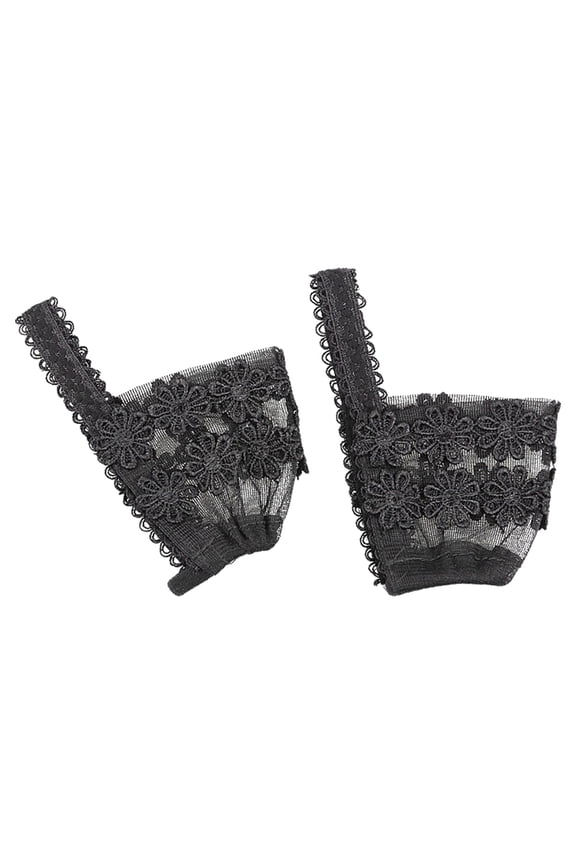 High Heel Straps Black Lace 1 Pair 4.62x1.96x0.19 Inch