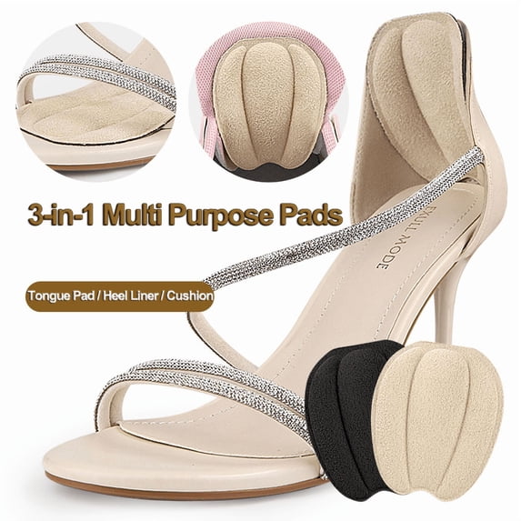 Shoe Tongue Slip Stopper Pads Soft Rebound Self-Adhesive Anti-Rub Size Adjust Forefoot Inserts,8PCS