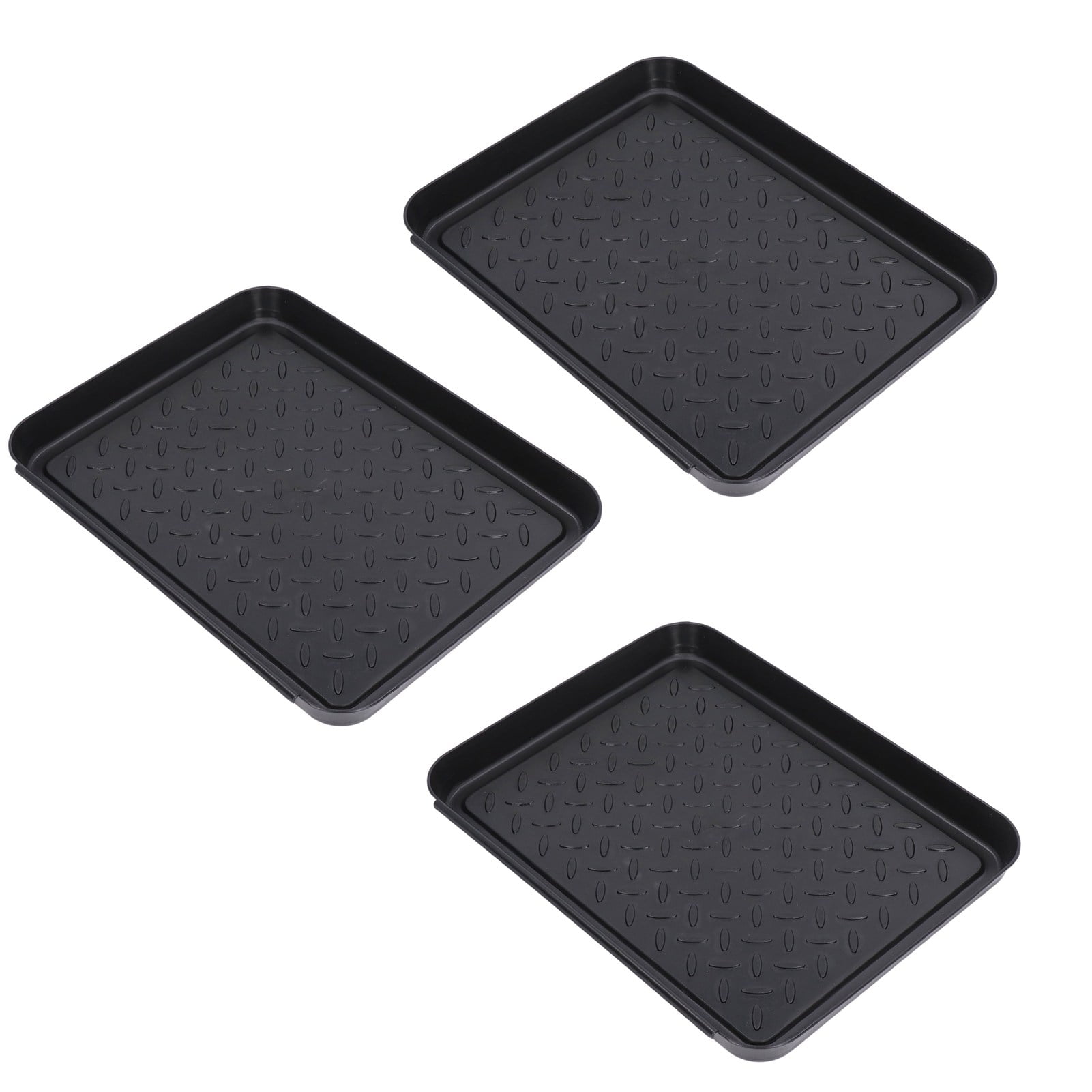 Shoe Tray, 3 Interlocking Design Boot Tray Plastic Tray 35 X 27.5 X 3cm
