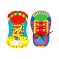 thumbnail image 1 of Shoe Tying Practice Board | Shoelace Training Aid | Fine Motor Skill Development Tool | Natural Paper Material | Lightweight Portable | Water-Based Paint | 10x17.8cm, 1 of 5
