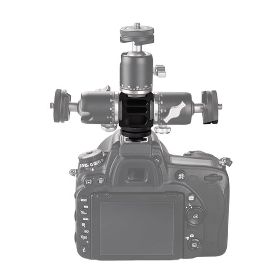 Shoe Universal Aluminium Alloy Cold Shoe Camera Mount Adapter With 4 Cold Shoe Mount 1/4 Inch Screw Mount For Microphone LED Video Light Monitors Camera Accessories For