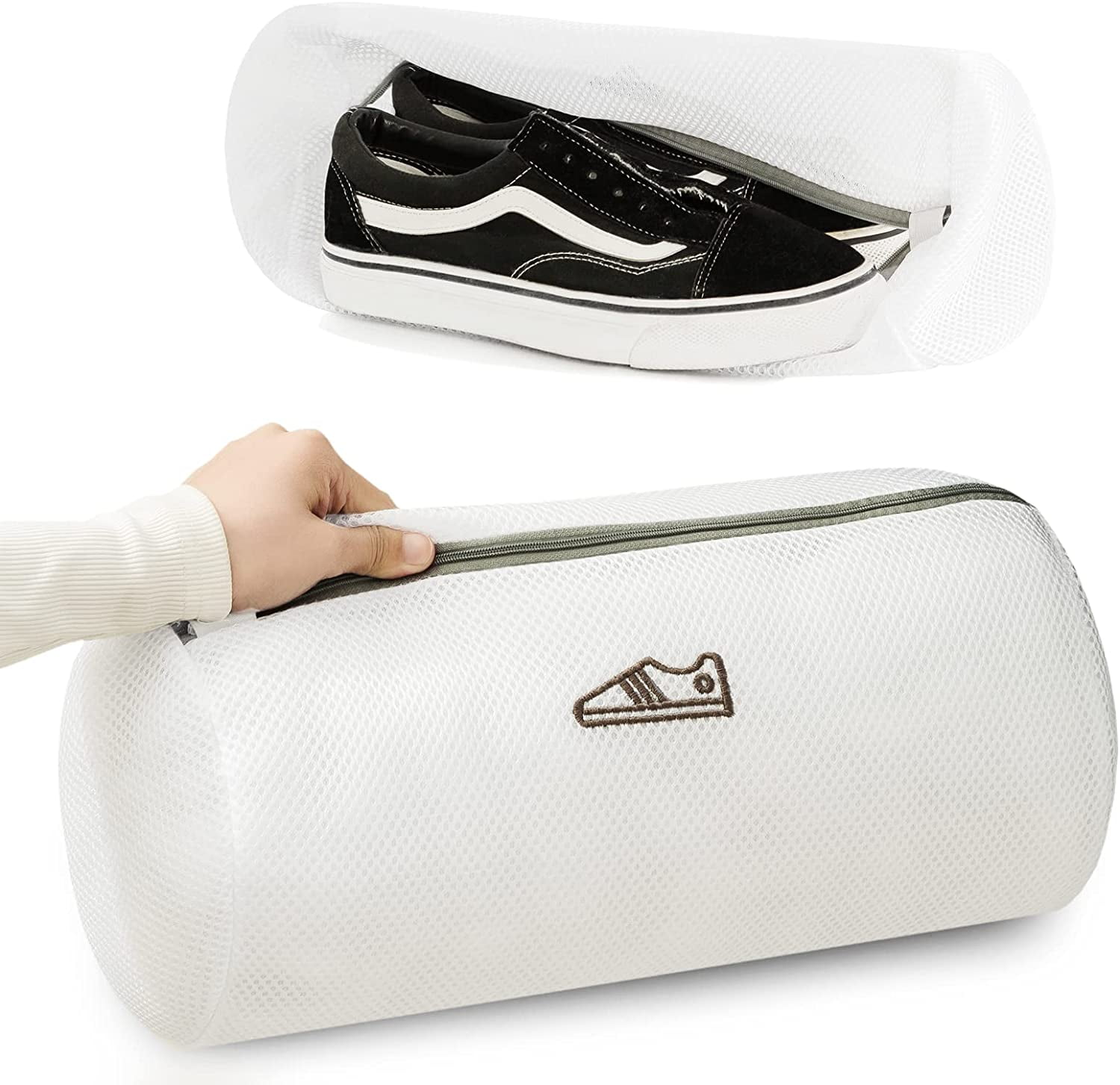 Sneaker Laundry Bag Footwear White Mesh Washing Bag for Gentle Washing