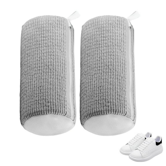 Shoe Washing Bag for Washing Machine, Shoe Laundry Bags with Invisible Side Zipper, 360°All Around Cleaning,Gray