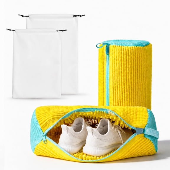 Shoe Washing Laundry Bag Lite Yellow - 2 Pack For Washer And Dryer