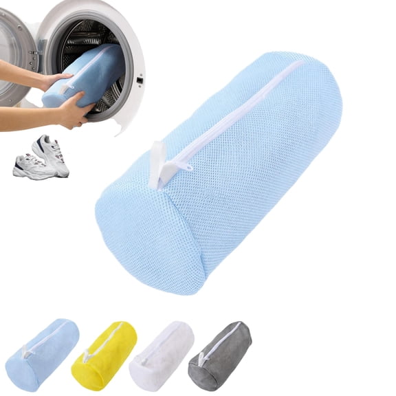 Shoe Washing Machine Bag for Sneakers, Heavy Duty Laundry Shoe Bag for Washer and Dryer, Travel Storage Organizer with Zipper, in 4 Colors, 15.4 x 7.1 Inches