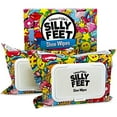 thumbnail image 1 of Silly Feet Pre-Moistened Shoe Wipes Cleaner for Leather Sneakers, Bubble Gum Scent, 2 Packs of 30, 1 of 7