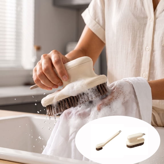 Shoe and Clothing Brush, Double-Sided Reversible Cleaning Tool with Soft Bristles for Laundry and Footwear Care, Household Use