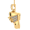 thumbnail image 1 of Shoe made with Pure Brilliance Zirconia Pendant-Necklace w/0.8mm 22" Adj. Box Chain - 10k Yellow Gold, 1 of 5