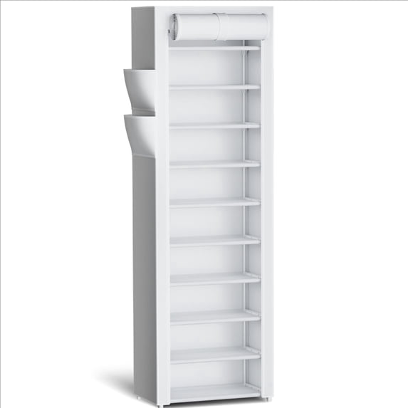 Shoe rack - A large-capacity shoe storage rack with a dust cover and ...