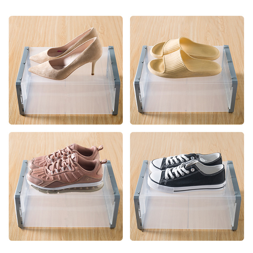 Shoe storage box ABS transparent plastic shoe box dustof and moisture