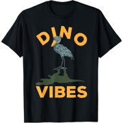 Shoebill Stork Bird Dino Vibes Funny Shoebill T-ShirtMen and women, White Black T-shirt, size Extra large S-1848XL