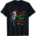 thumbnail image 1 of Shoebill Stork Funny Christmas Bird Animals Holiday Design T-ShirtMen and women, White Black T-shirt, size: Extra large S-1852XL, 1 of 4