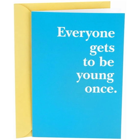 Shoebox Funny Birthday Card (Young Once)