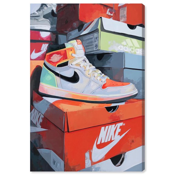 Shoebox Tower Canvas Print Retro Wall Decor by Notoriart, Gallery Wrapped, 20 x 30