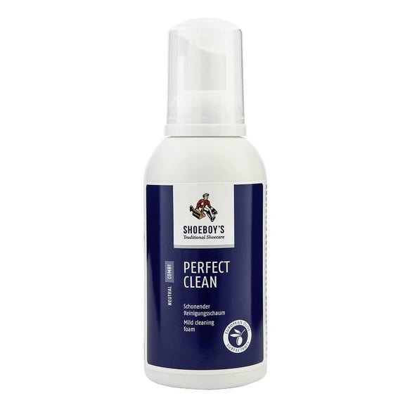 Shoeboy's Perfect clean - intensive, environmentally-friendly shoe cleaning using olive surfactants.