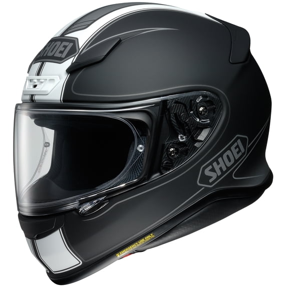 Shoei RF-1200 Flagger Helmet Black/White MED 0109-3105-05