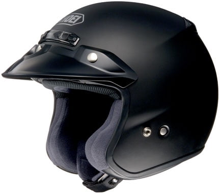 Shoei RJ Platinum R Matte Black Open Face Helmet - 2X-Large XX-Large