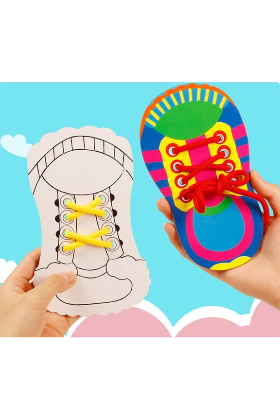Shoelace Practice Board Toys Tie Training Learning Kit, Knot Skill Development Shoelace Toys Hand Coordination Exercise Shoelace Toys Lightweight Portable Carry Training Toys