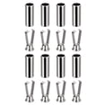 thumbnail image 1 of Shoelace Tips, 8Pack - Alloy Shoe Lace Ends Tips, Cylindrical Tip Replacement for Shoestring (Silver White), 1 of 6