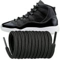 thumbnail image 1 of Shoelaces for Air Jordan 11,Replacement 5MM Shoe Laces Round Polyester Sneaker Shoes(Color:Black,Size:55Inch), 1 of 5