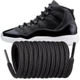 thumbnail image 1 of Shoelaces for Air Jordan 11,Replacement 5MM Shoe Laces Round Polyester Sneaker Shoes(Color:Black,Size:75Inch), 1 of 5