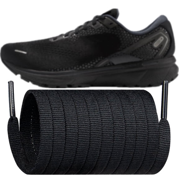 Shoelaces for Brooks Flat Shoe Laces Replacement Running Sneakers Shoes Strings(Color:Black,Size:50Inch)