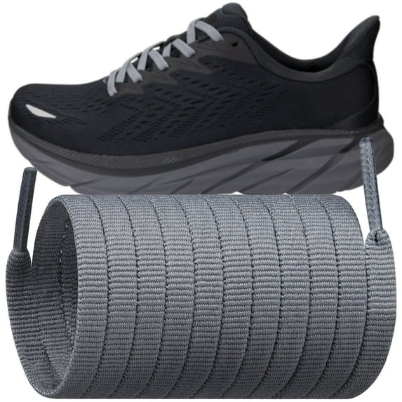 Shoelaces for Flat Shoe Laces Replacement Running Sneakers Shoes Strings(Color:Grey,Size:60Inch)