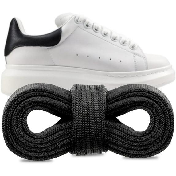 Shoelaces for Flat Shoe Laces Replacement Sneaker Shoes(Color:Black,Size:70Inch)