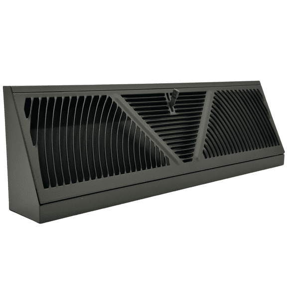 Shoemaker 875 Bronze Baseboard Register Extended Height - 18" Length - 5.5" Height - 2 3/4" Base Projection