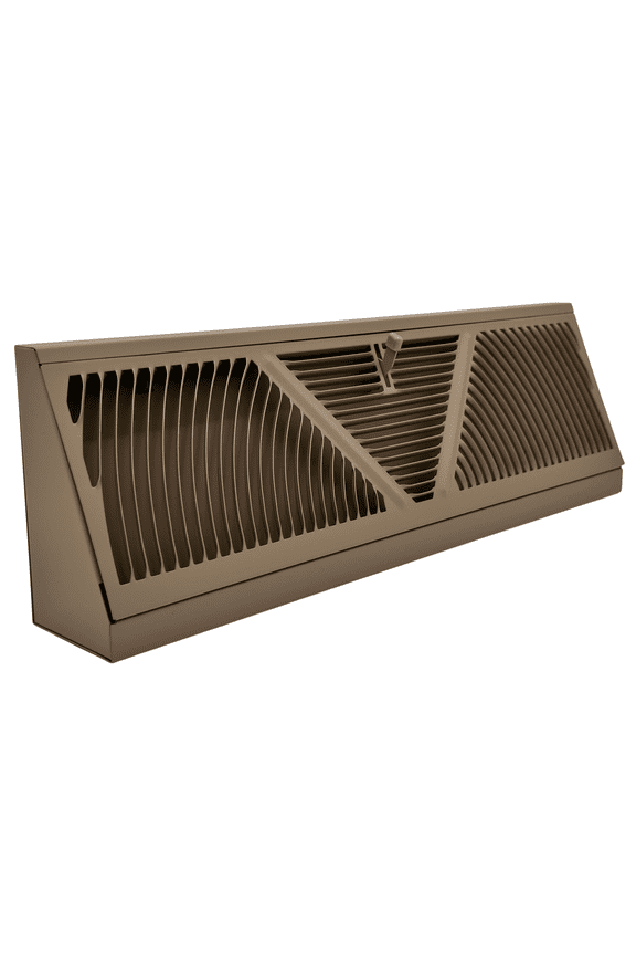 875 Brown Baseboard Register Extended Height - 24" Length - 5.5" Height - 2 3/4" Base Projection