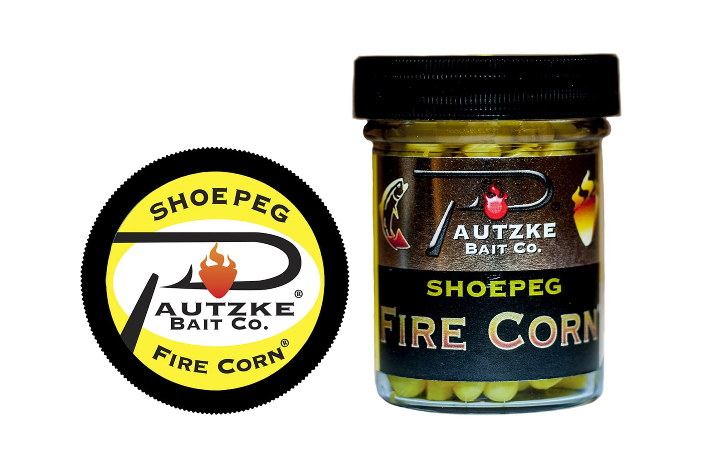 Shoepeg Fire Corn 1.75 oz. Jar Panfish, Trout, & Kokanee Bait, Yellow