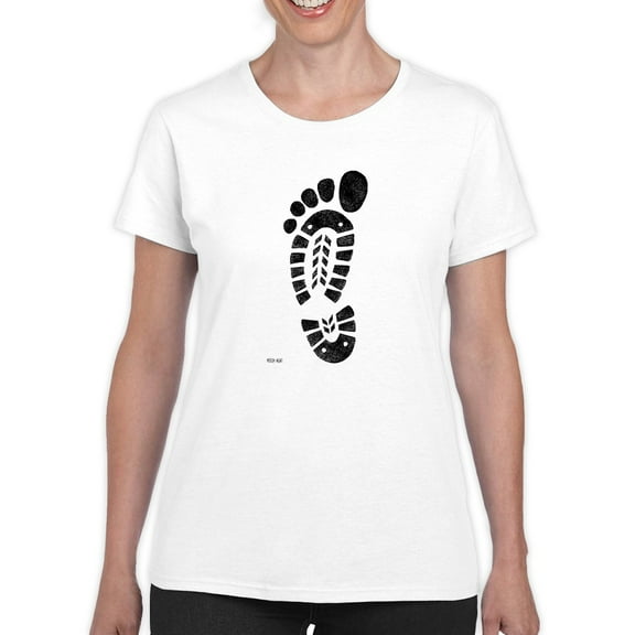 Shoeprint W Toes T-Shirt Women -Mohsen Najafi Designs, Female 3X-Large