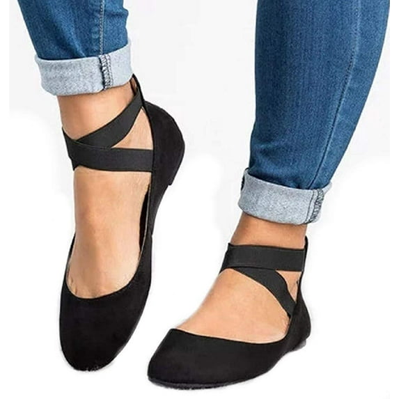 Shoes 18 Womens Ballerina Ballet Flat Shoes Solids 1801 Black 8